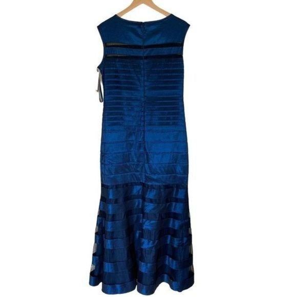 NWT KM Collections Milla Bell Size 14 Blue Formal Dress Evening Gown Jewel Prom - Picture 5 of 10